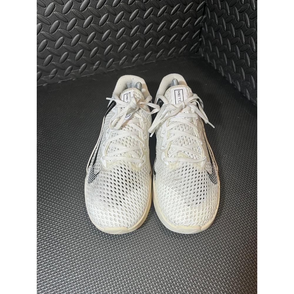 Nike Shoes Mens Size 10.5 Metcon 6 White Black Mesh Low Top Training Sneakers - Picture 5 of 9